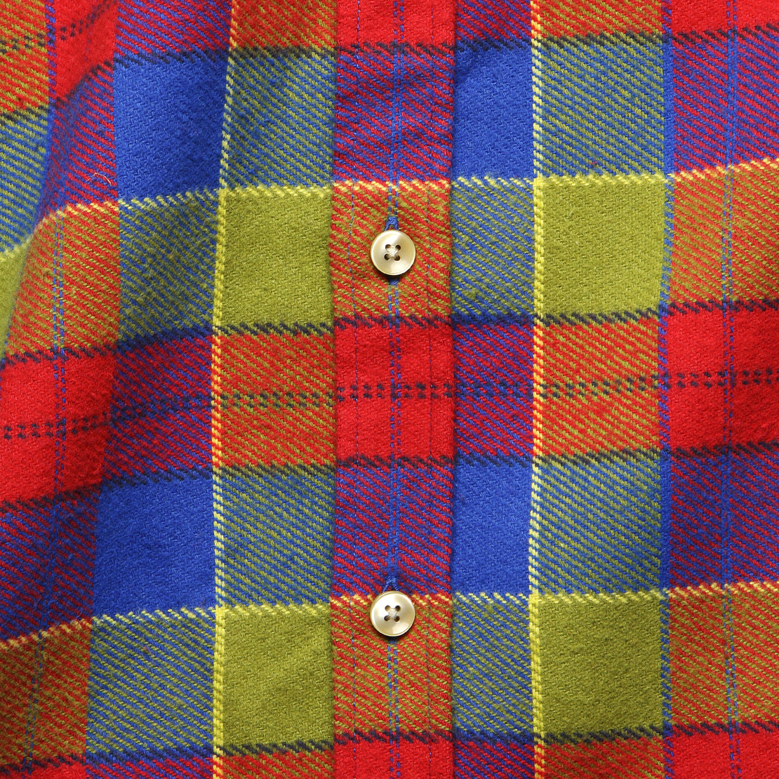 Nebraska Check Flannel - Red/Green/Blue - Portuguese Flannel - STAG Provisions - Tops - L/S Woven - Plaid