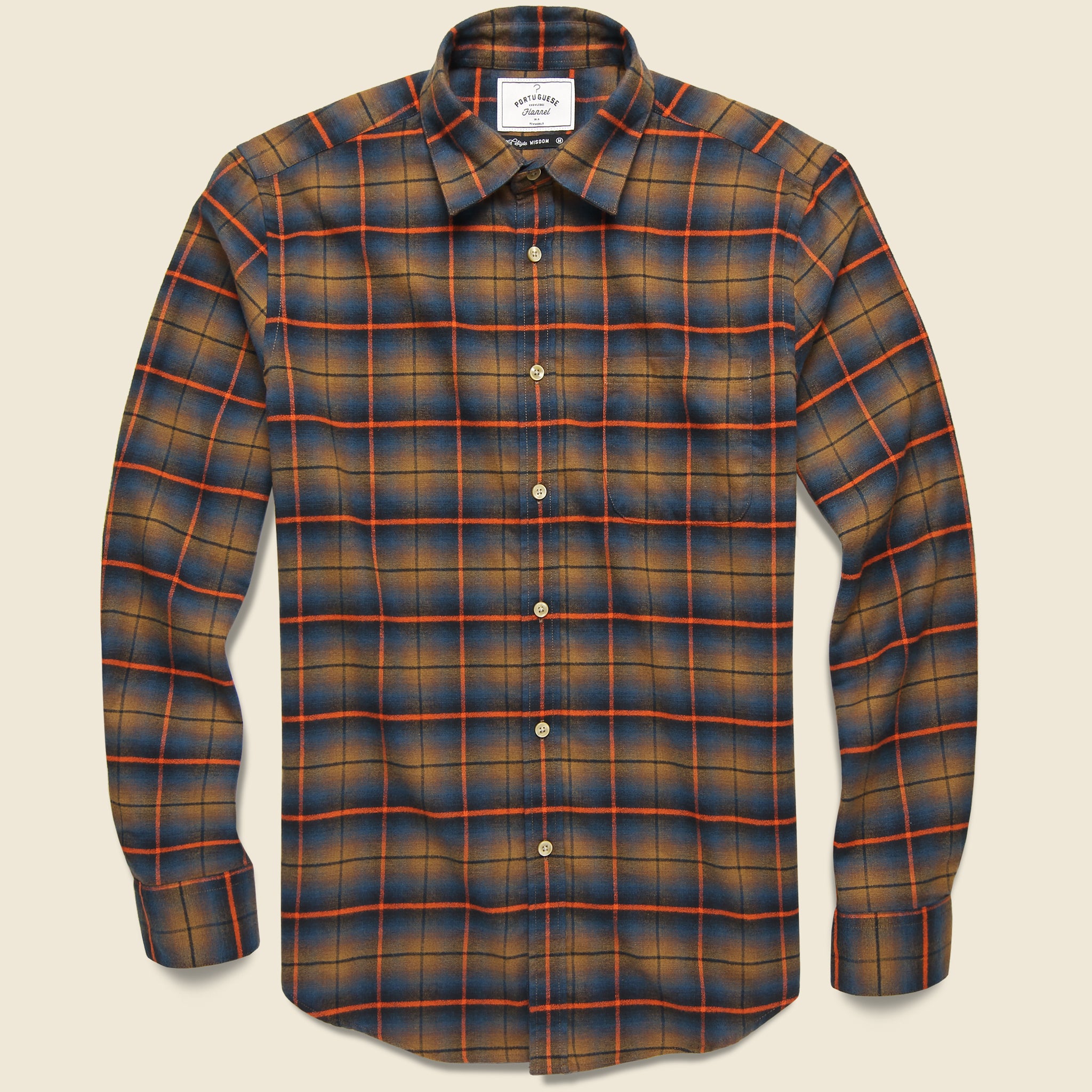 Check Flannel - Orange - Portuguese Flannel - STAG Provisions - Tops - L/S Woven - Plaid