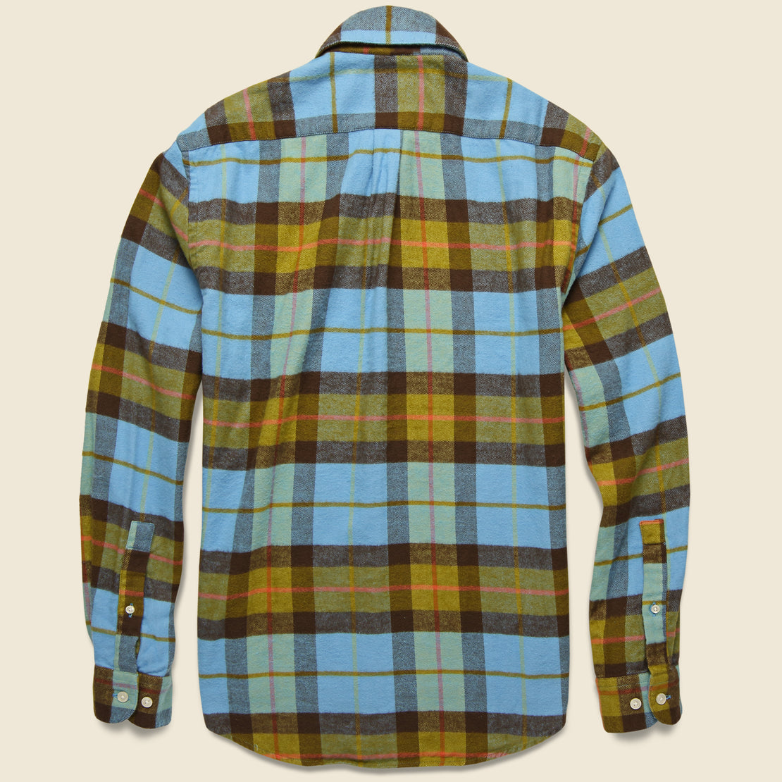 Friendly Check Flannel - Light Blue/Brown - Portuguese Flannel - STAG Provisions - Tops - L/S Woven - Plaid