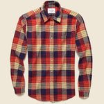 Village Plaid Flannel - Red/White - Portuguese Flannel - STAG Provisions - Tops - L/S Woven - Plaid