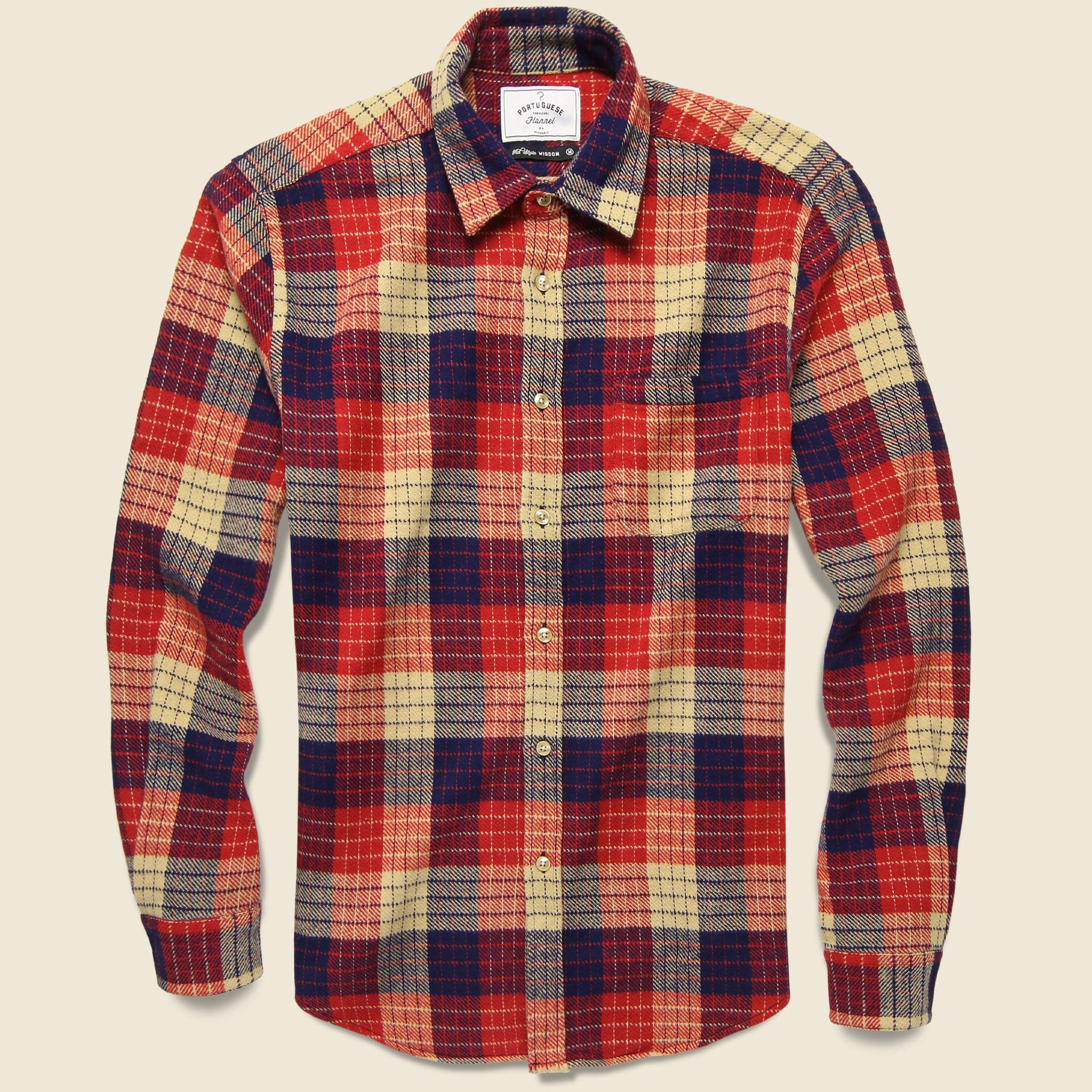 Village Plaid Flannel - Red/White - Portuguese Flannel - STAG Provisions - Tops - L/S Woven - Plaid
