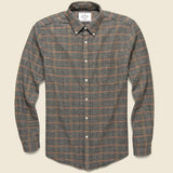 Library Micro Check Shirt - Brown - Portuguese Flannel - STAG Provisions - Tops - L/S Woven - Plaid