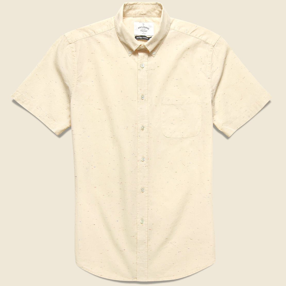 Portuguese Flannel Ebano Fleck Shirt - Cream