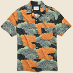Japanese Pine Camp Shirt - Black/Orange - Portuguese Flannel - STAG Provisions - Tops - S/S Woven - Other Pattern