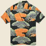 Japanese Pine Camp Shirt - Black/Orange - Portuguese Flannel - STAG Provisions - Tops - S/S Woven - Other Pattern
