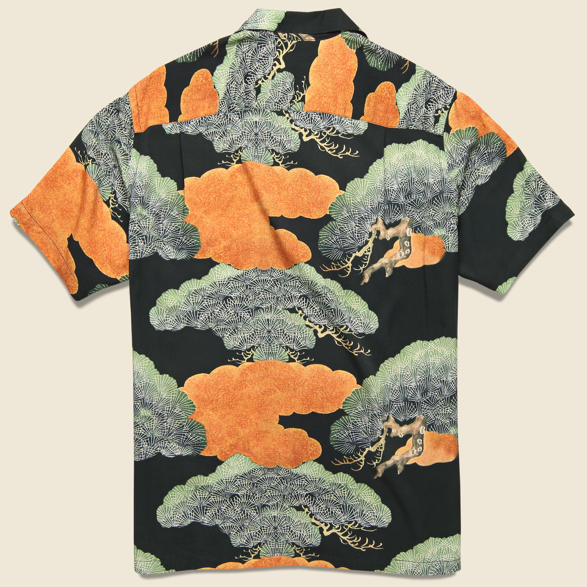 Japanese Pine Camp Shirt - Black/Orange - Portuguese Flannel - STAG Provisions - Tops - S/S Woven - Other Pattern