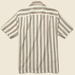 Bayonne Camp Shirt - Brown/White - Portuguese Flannel - STAG Provisions - Tops - S/S Woven - Stripe