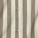 Bayonne Camp Shirt - Brown/White - Portuguese Flannel - STAG Provisions - Tops - S/S Woven - Stripe