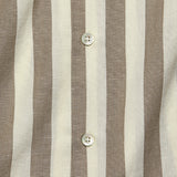 Bayonne Camp Shirt - Brown/White - Portuguese Flannel - STAG Provisions - Tops - S/S Woven - Stripe