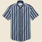 Marseille Shirt - Navy/Blue/White - Portuguese Flannel - STAG Provisions - Tops - S/S Woven - Stripe