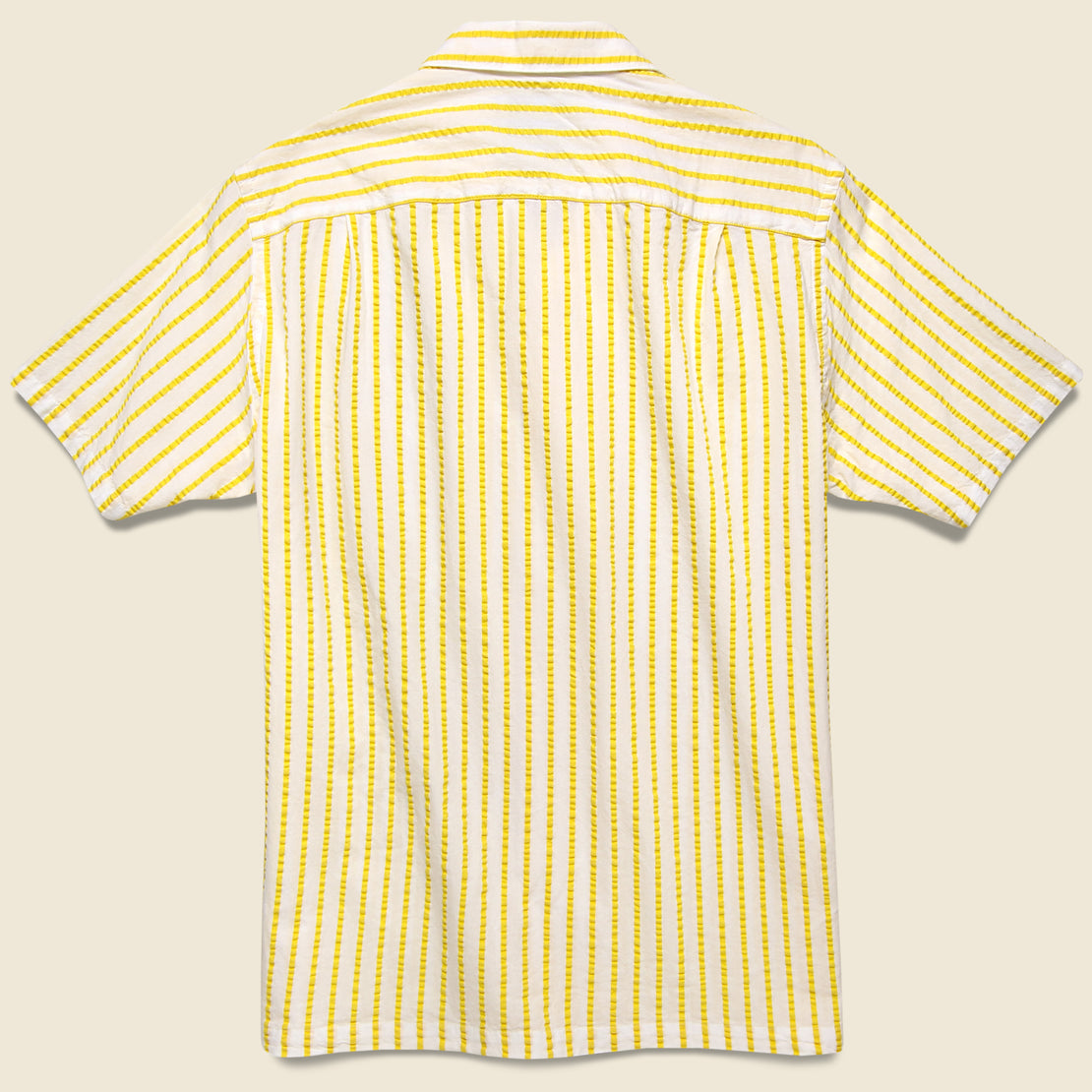Rayures Camp Shirt - White/Yellow