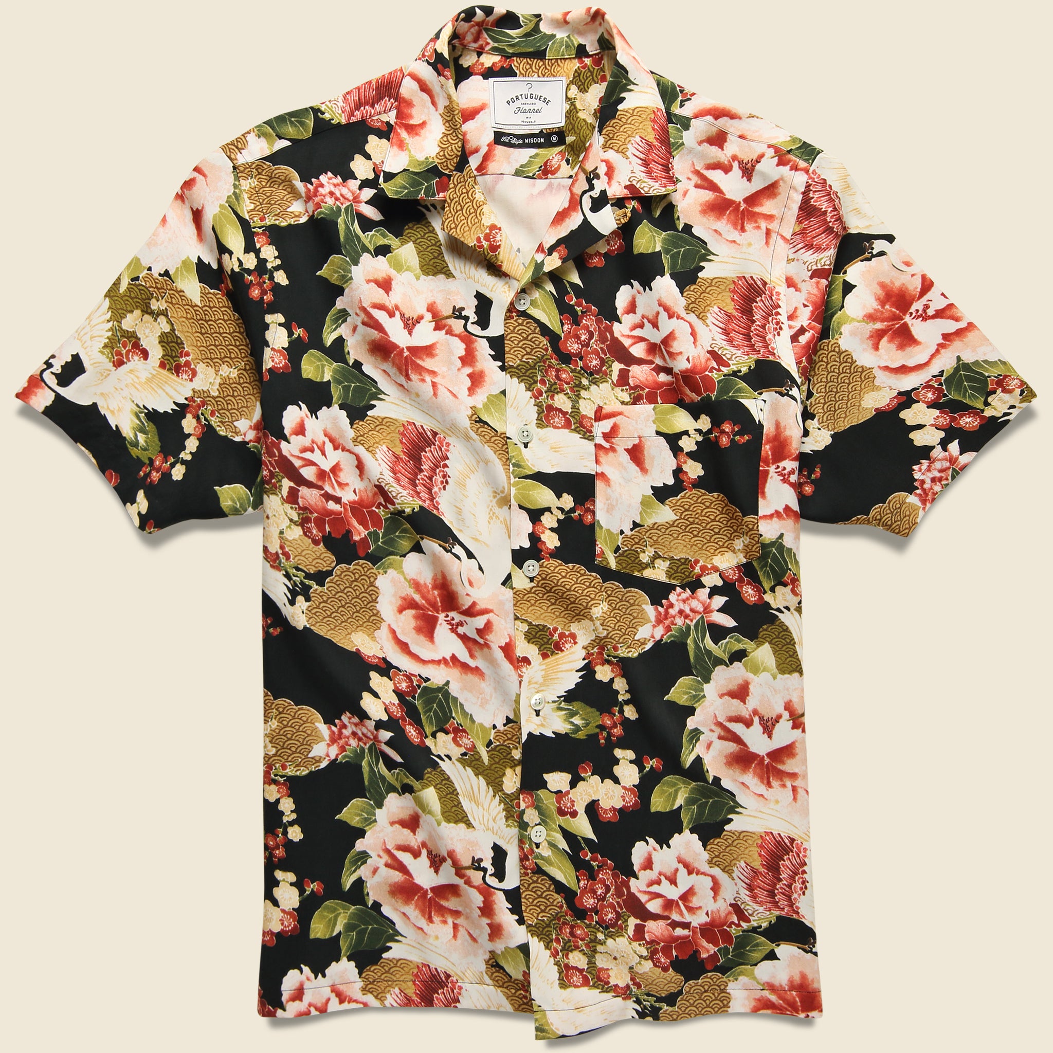 Harmonia Shirt - Black - Portuguese Flannel - STAG Provisions - Tops - S/S Woven - Floral