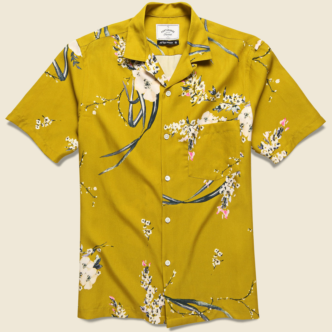 Portuguese Flannel Blooming Shirt - Yellow