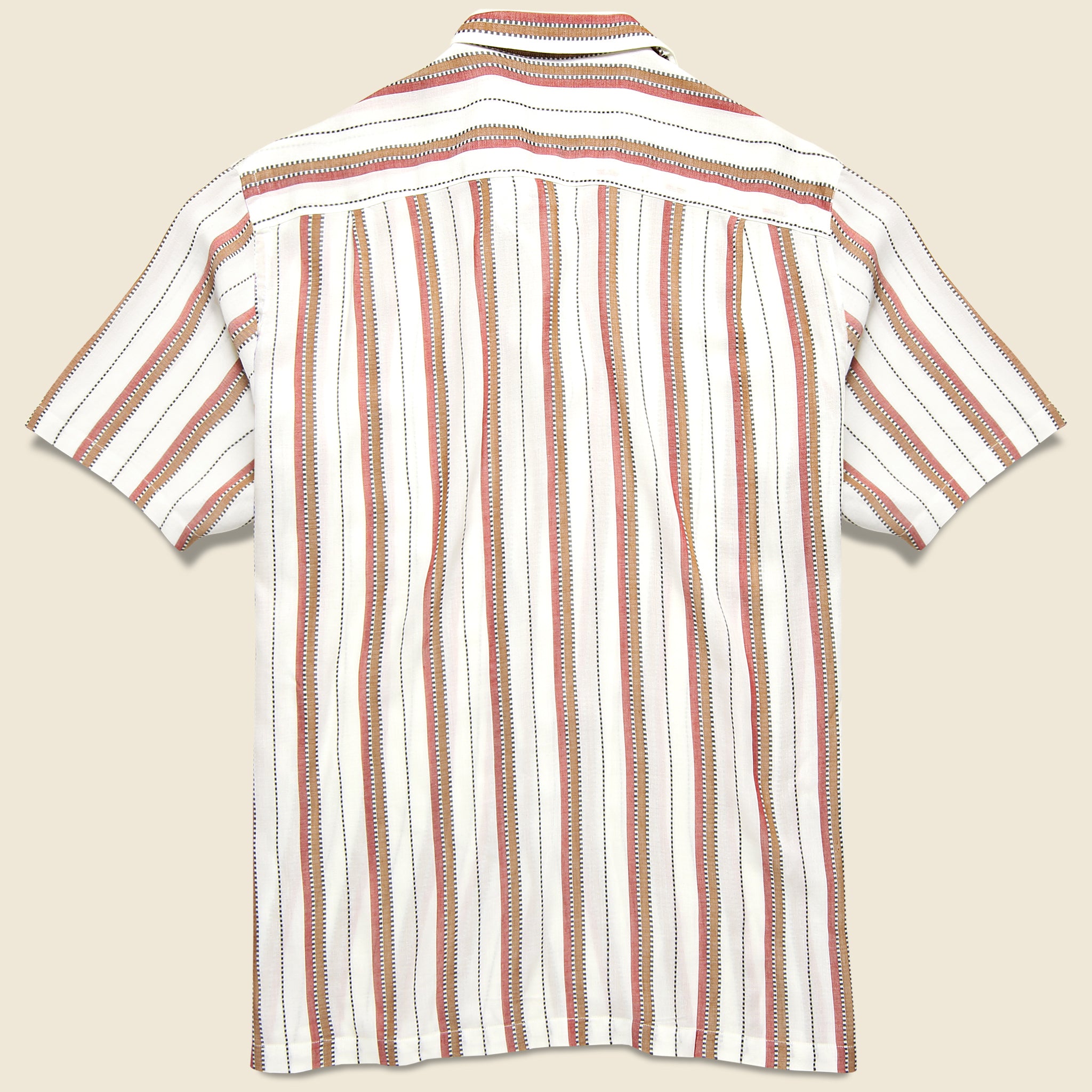 
                          Bava Camp Shirt - Brick Red - Portuguese Flannel - STAG Provisions - Tops - S/S Woven - Stripe
                        