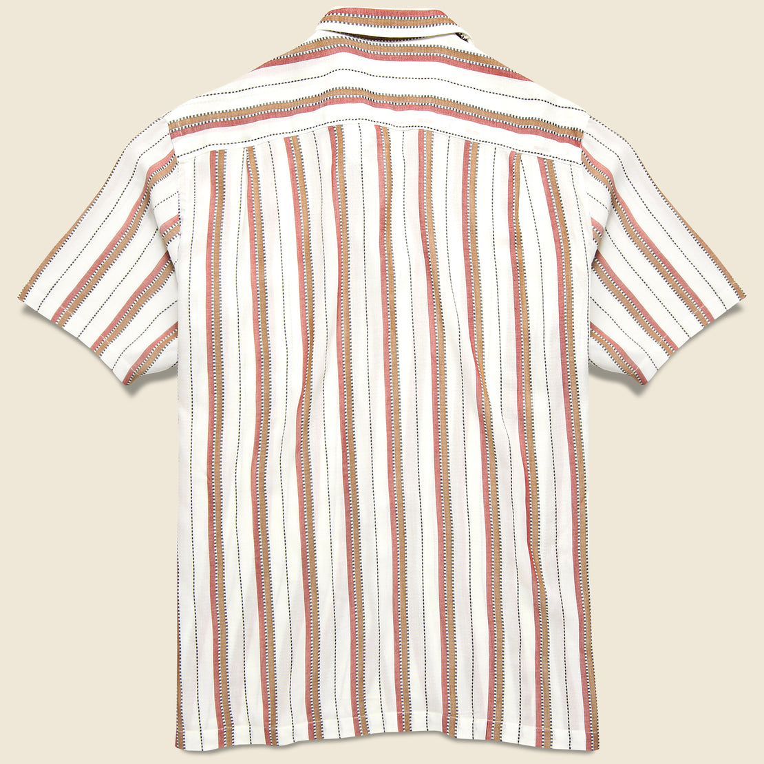 Bava Camp Shirt - Brick Red - Portuguese Flannel - STAG Provisions - Tops - S/S Woven - Stripe