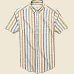 Water Color Shirt - White - Portuguese Flannel - STAG Provisions - Tops - S/S Woven - Stripe