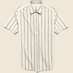 Ebano Stripe Shirt - White/Blue - Portuguese Flannel - STAG Provisions - Tops - S/S Woven - Stripe