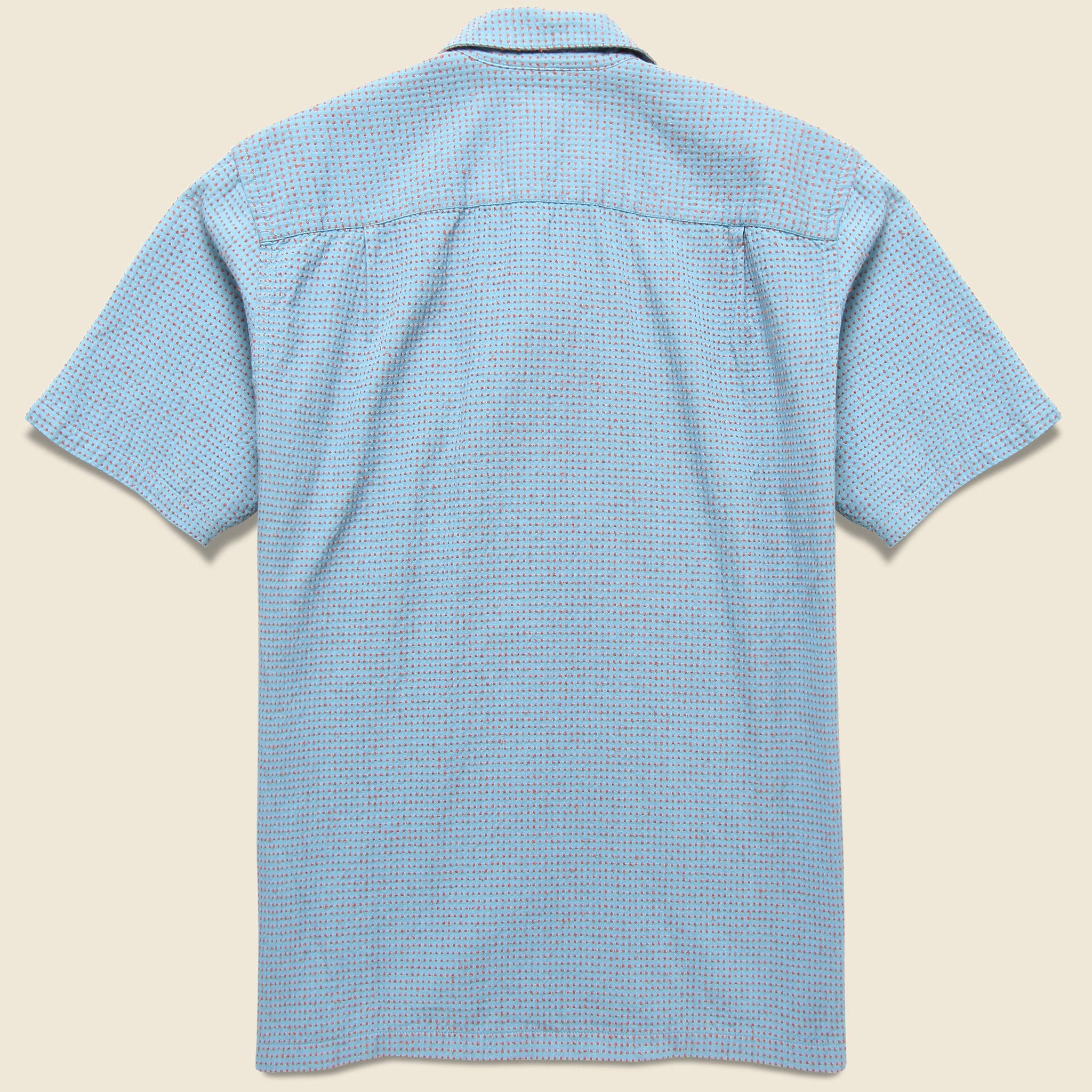 
                          Ring Woven Dot Shirt - Blue/Brick - Portuguese Flannel - STAG Provisions - Tops - S/S Woven - Dot
                        