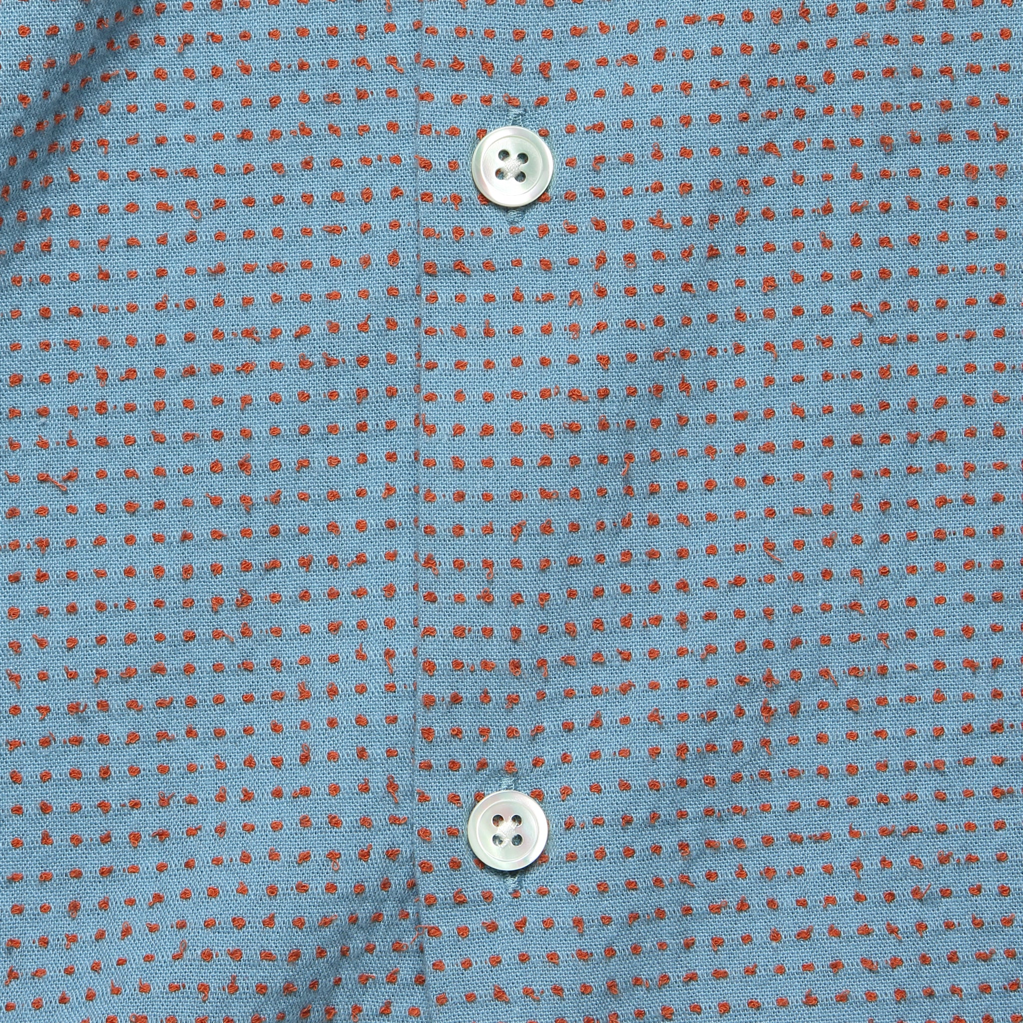 
                          Ring Woven Dot Shirt - Blue/Brick - Portuguese Flannel - STAG Provisions - Tops - S/S Woven - Dot
                        