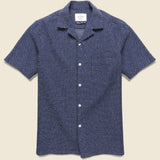 Ring Woven Dot Shirt - Navy - Portuguese Flannel - STAG Provisions - Tops - S/S Woven - Dot