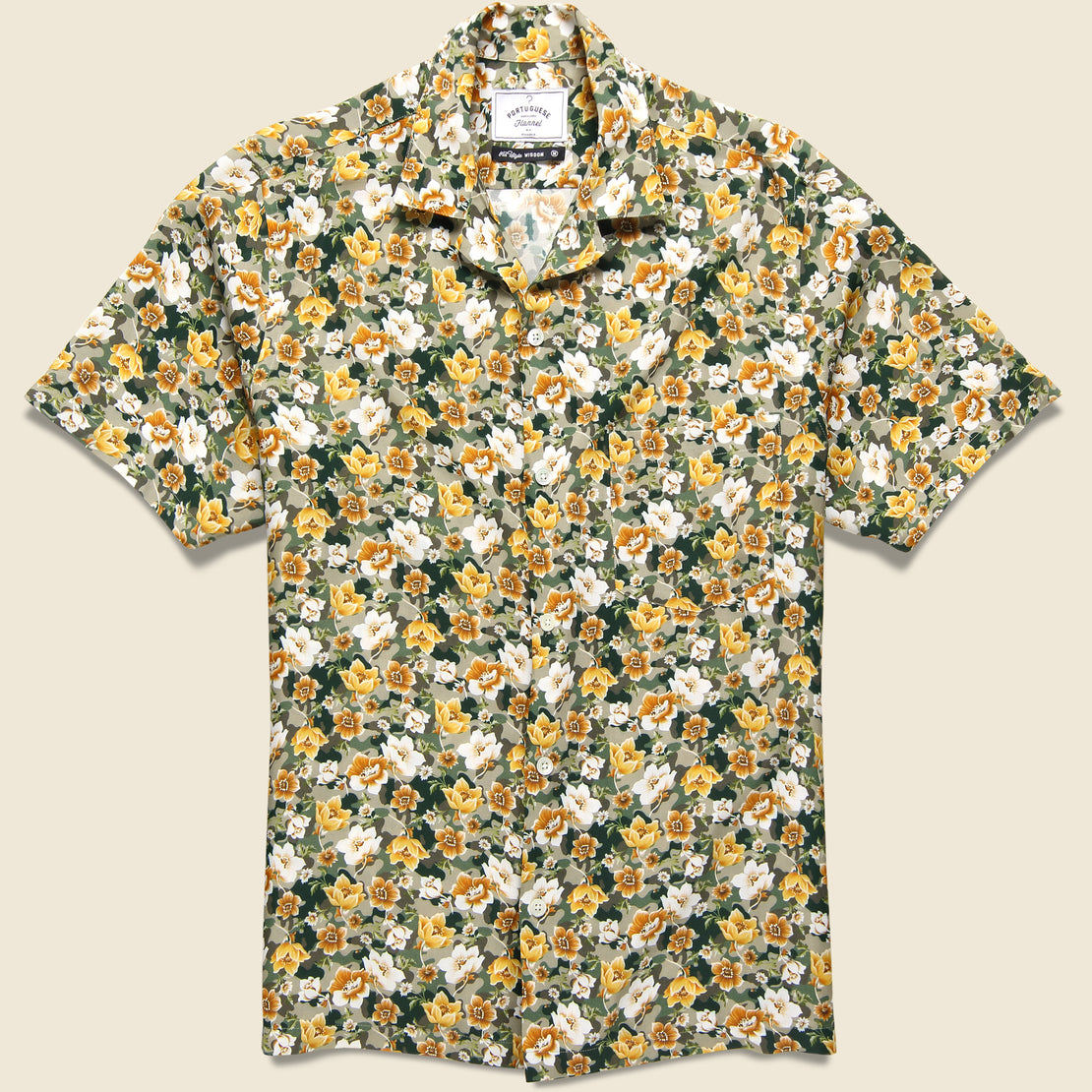 Portuguese Flannel Camo Flower Shirt - Brown Multi