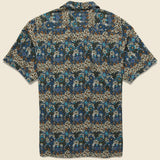 Plasmic Block Print Shirt - Blue - Portuguese Flannel - STAG Provisions - Tops - S/S Woven - Other Pattern