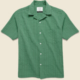 Big Square Seersucker Shirt - Green - Portuguese Flannel - STAG Provisions - Tops - S/S Woven - Seersucker