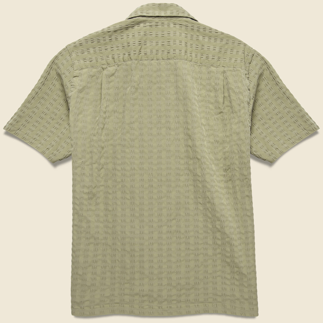Big Square Seersucker Shirt - Khaki - Portuguese Flannel - STAG Provisions - Tops - S/S Woven - Seersucker