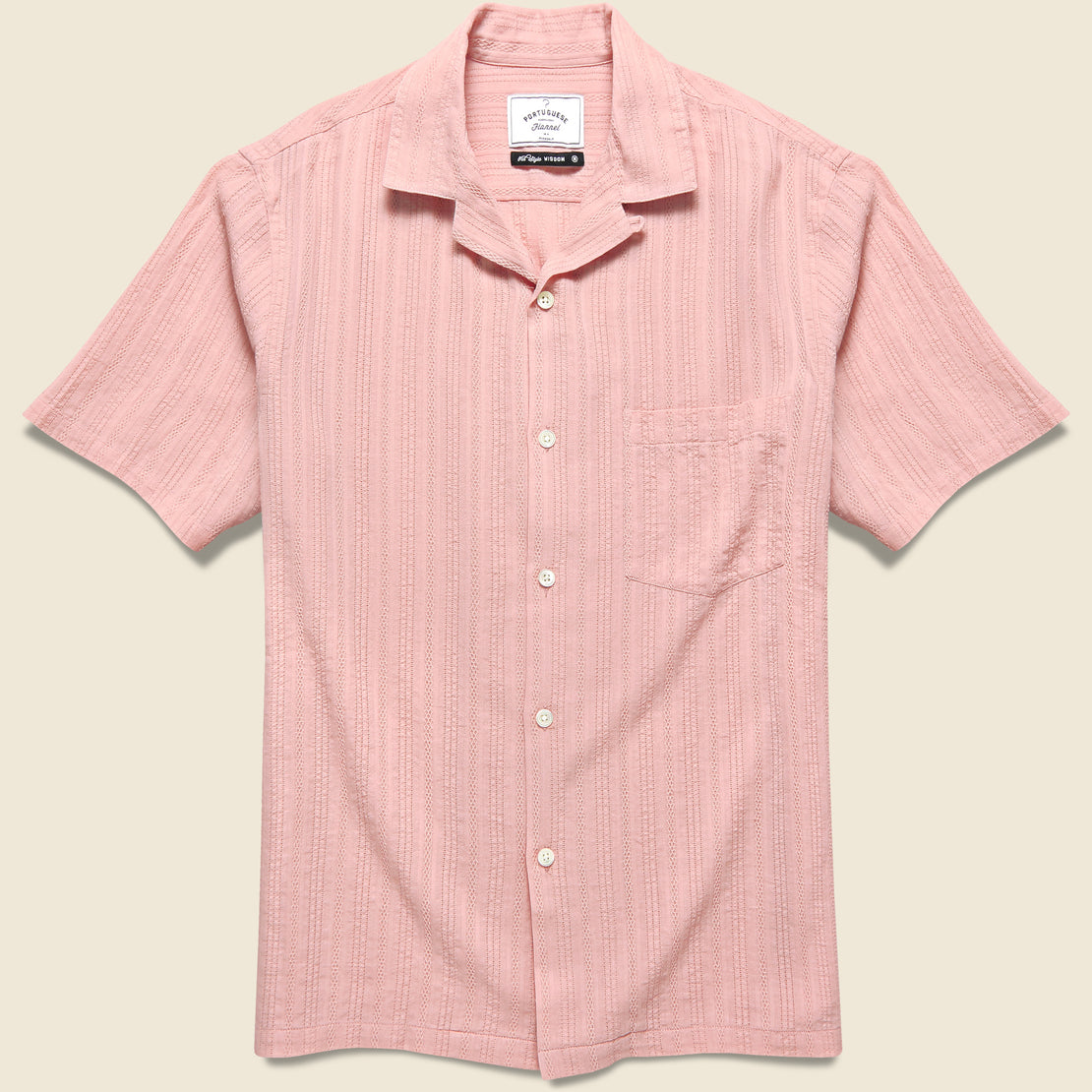 Portuguese Flannel Vilar Shirt - Pink Dobby