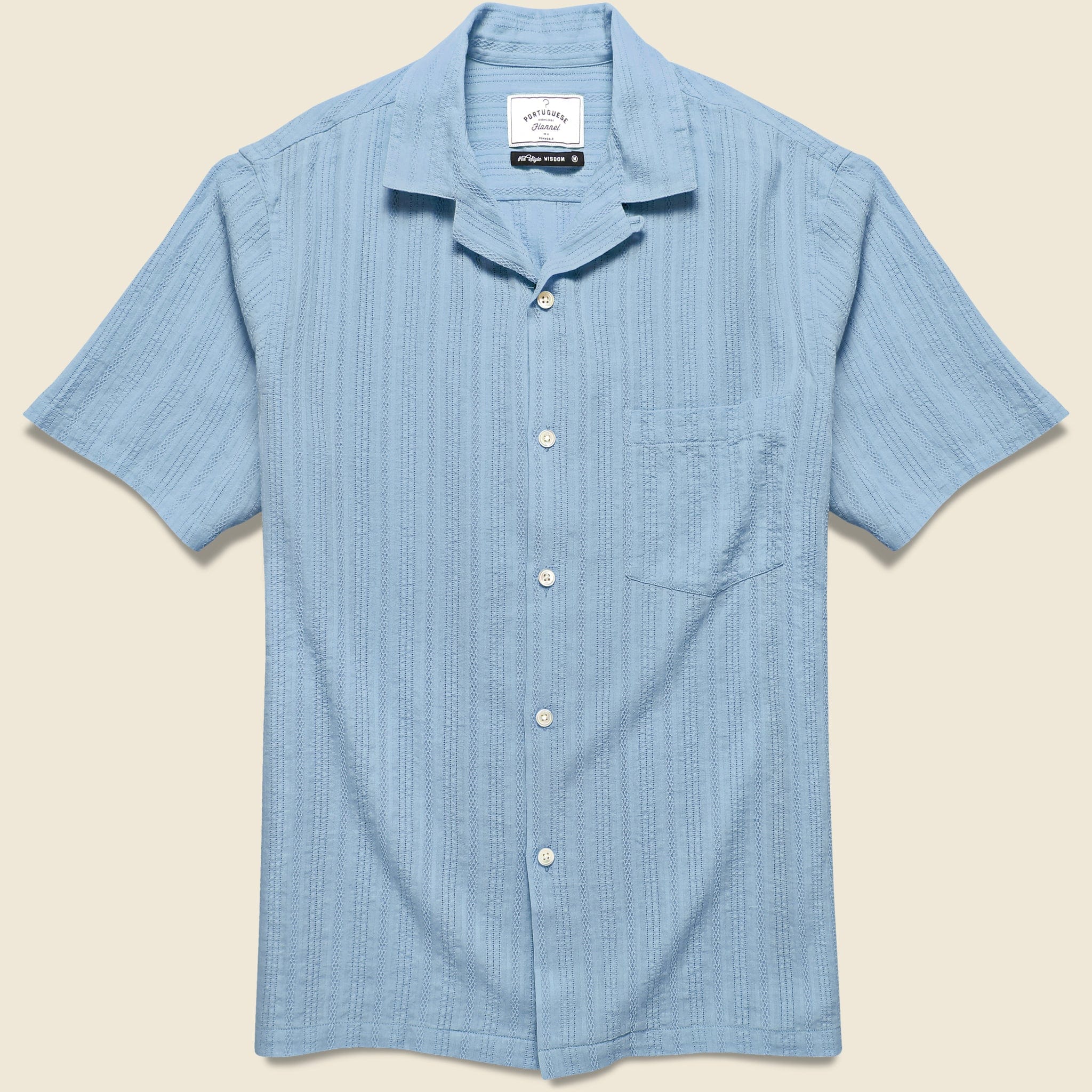 Vilar Shirt - Blue Dobby - Portuguese Flannel - STAG Provisions - Tops - S/S Woven - Solid