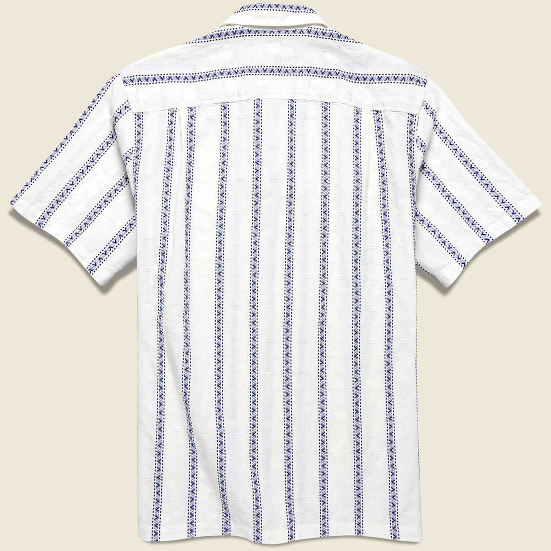 Donatella Embroidered Stripe Shirt - Blue/White