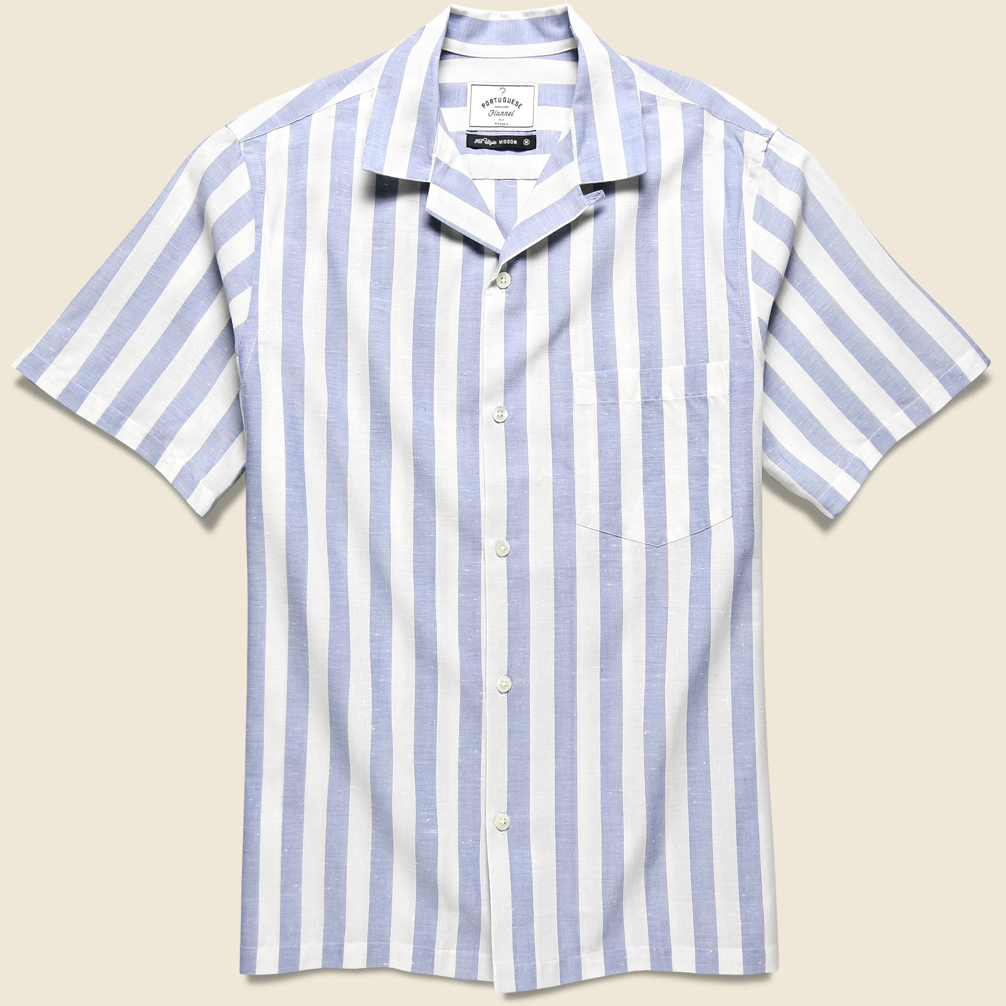 Bayon Donegal Stripe Shirt - Light Blue/White - Portuguese Flannel - STAG Provisions - Tops - S/S Woven - Stripe