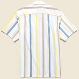 Riviera Stripe Shirt - White/Blue/Yellow - Portuguese Flannel - STAG Provisions - Tops - S/S Woven - Stripe