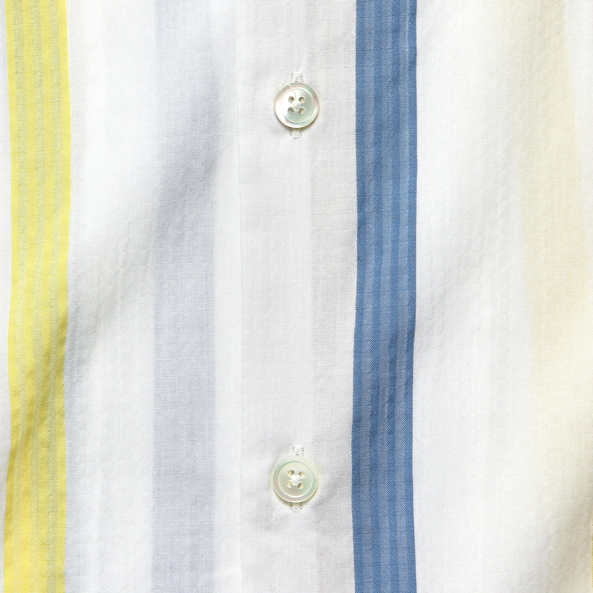 
                          Riviera Stripe Shirt - White/Blue/Yellow - Portuguese Flannel - STAG Provisions - Tops - S/S Woven - Stripe
                        