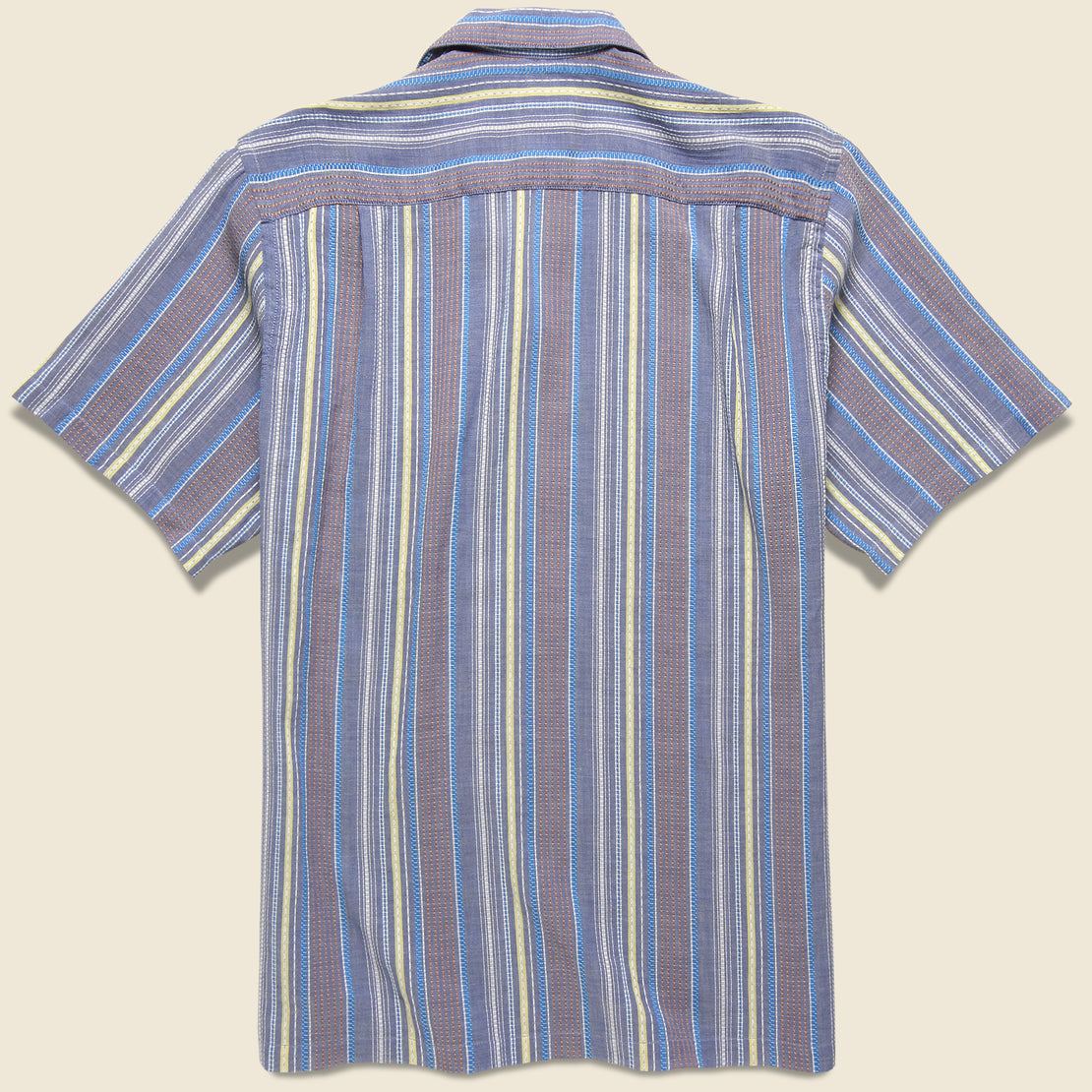 Goliver Stripe Shirt - Blue/Cream Multi - Portuguese Flannel - STAG Provisions - Tops - S/S Woven - Stripe