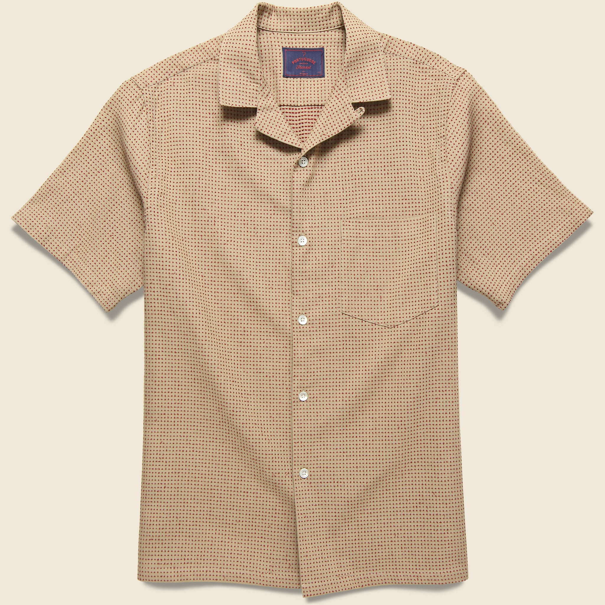 Ring Woven Dot Shirt - Brown - Portuguese Flannel - STAG Provisions - Tops - S/S Woven - Dot