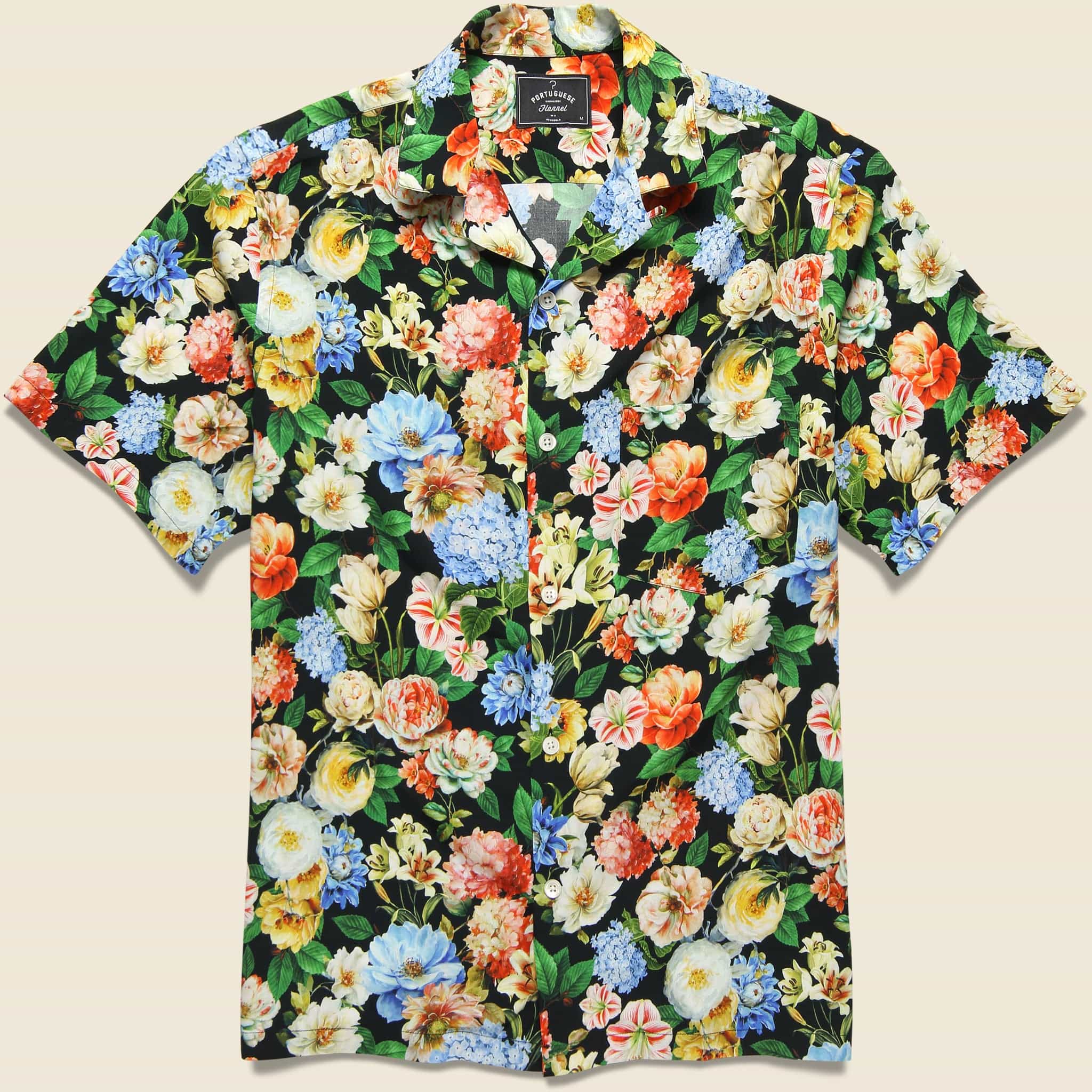 Still Life Shirt - Black - Portuguese Flannel - STAG Provisions - Tops - S/S Woven - Floral