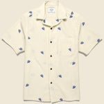 Philly Shirt - White/Blue - Portuguese Flannel - STAG Provisions - Tops - S/S Woven - Other Pattern