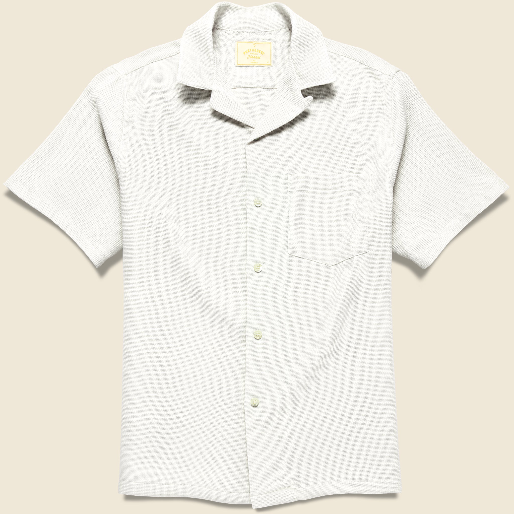 Pique Shirt - White - Portuguese Flannel - STAG Provisions - Tops - S/S Woven - Solid