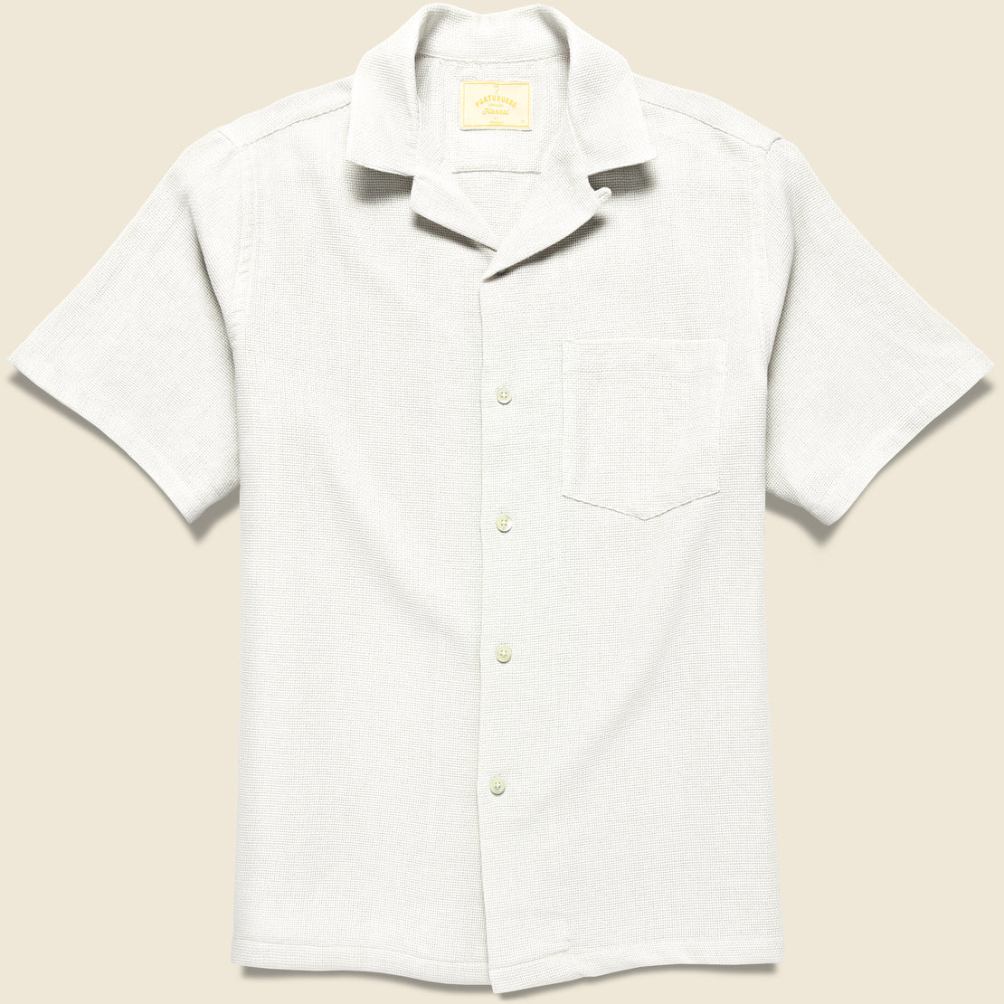 Portuguese Flannel Pique Shirt - White