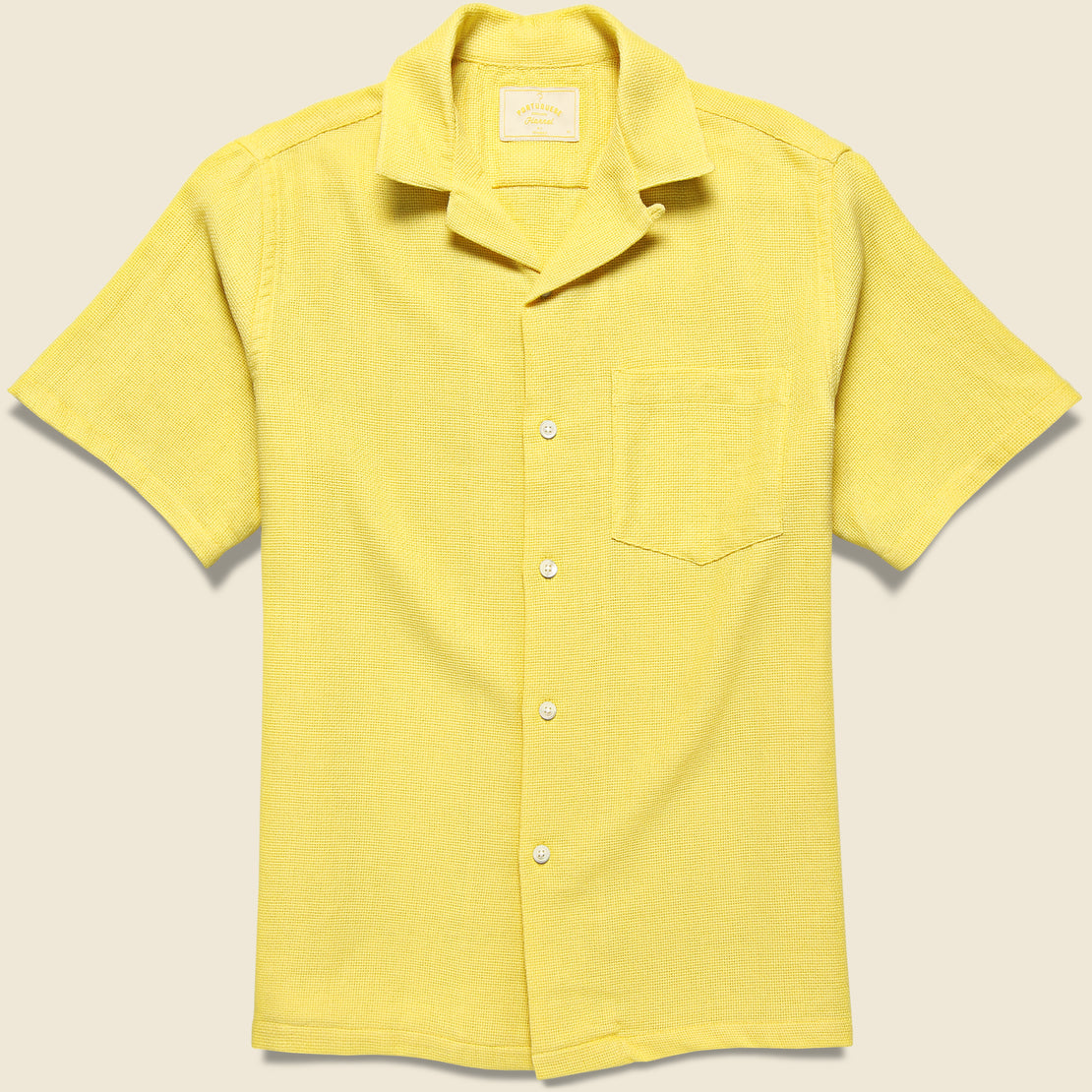 Portuguese Flannel Pique Shirt - Yellow