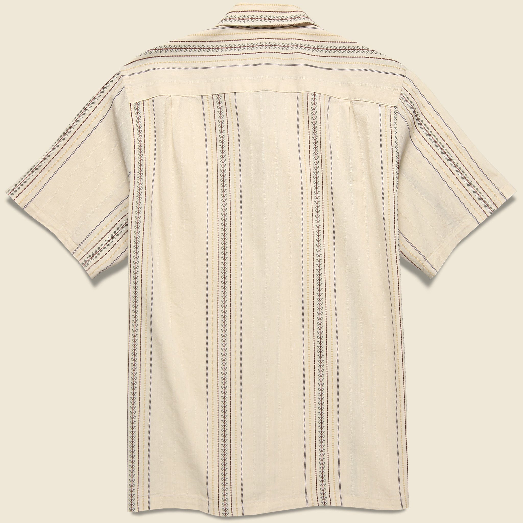 
                          Tapestry Woven Stripe Shirt - White - Portuguese Flannel - STAG Provisions - Tops - S/S Woven - Stripe
                        