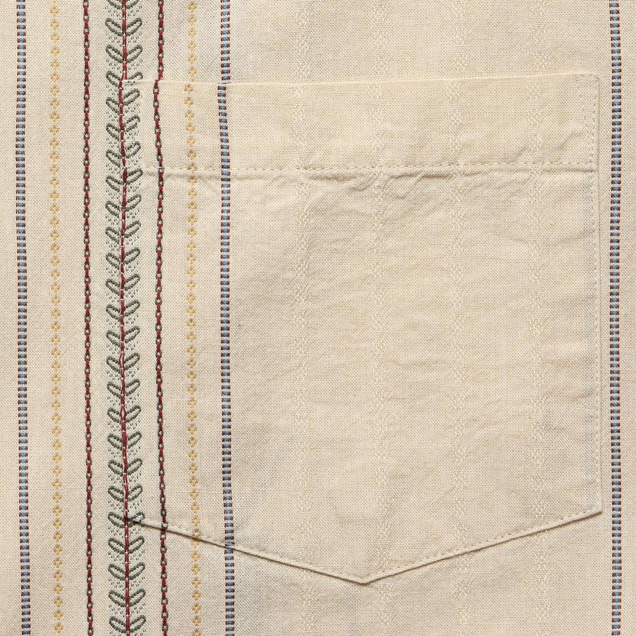 Tapestry Woven Stripe Shirt - White - Portuguese Flannel - STAG Provisions - Tops - S/S Woven - Stripe