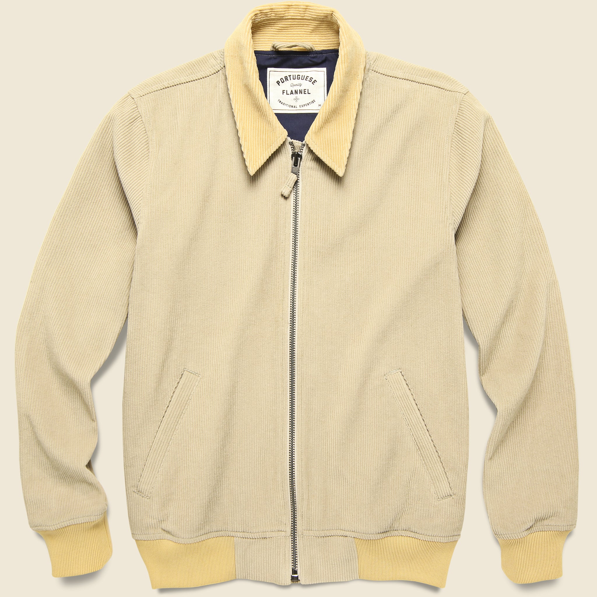 Corduroy Bomber Jacket - Sand - Portuguese Flannel - STAG Provisions - Outerwear - Coat / Jacket