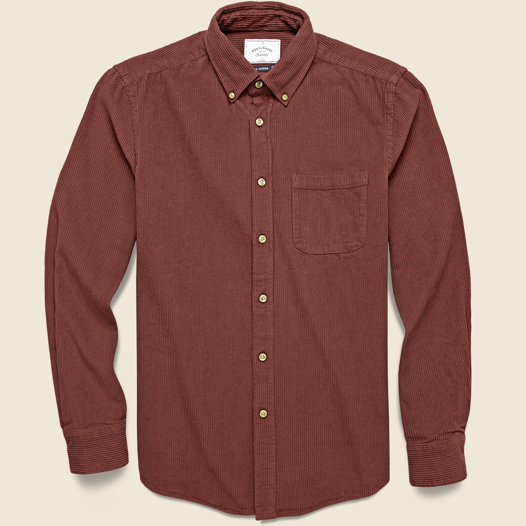 Corduroy Lobo Shirt - Bordeaux - Portuguese Flannel - STAG Provisions - Tops - L/S Woven - Corduroy