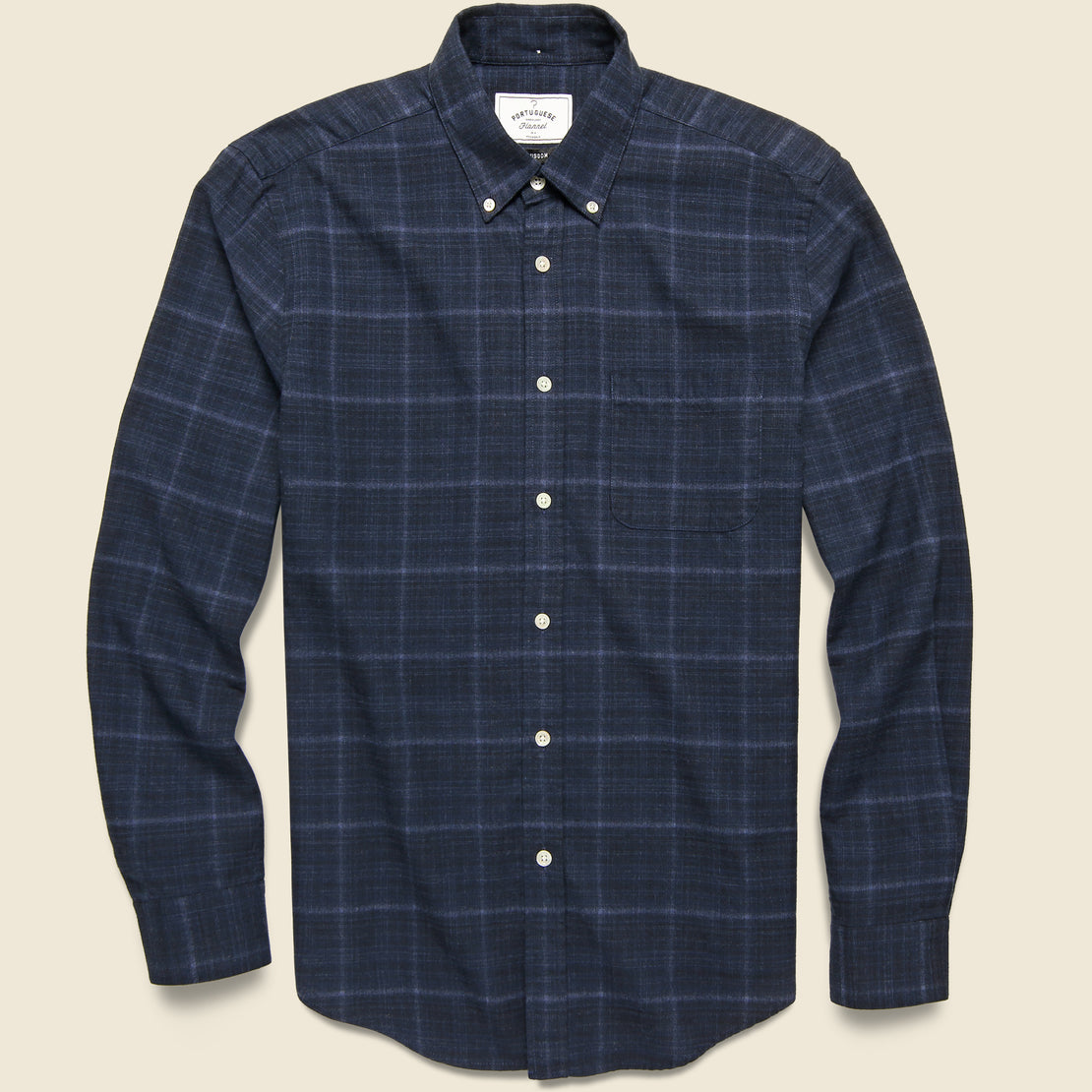 Portuguese Flannel Inside Heater Shirt - Blue/Black