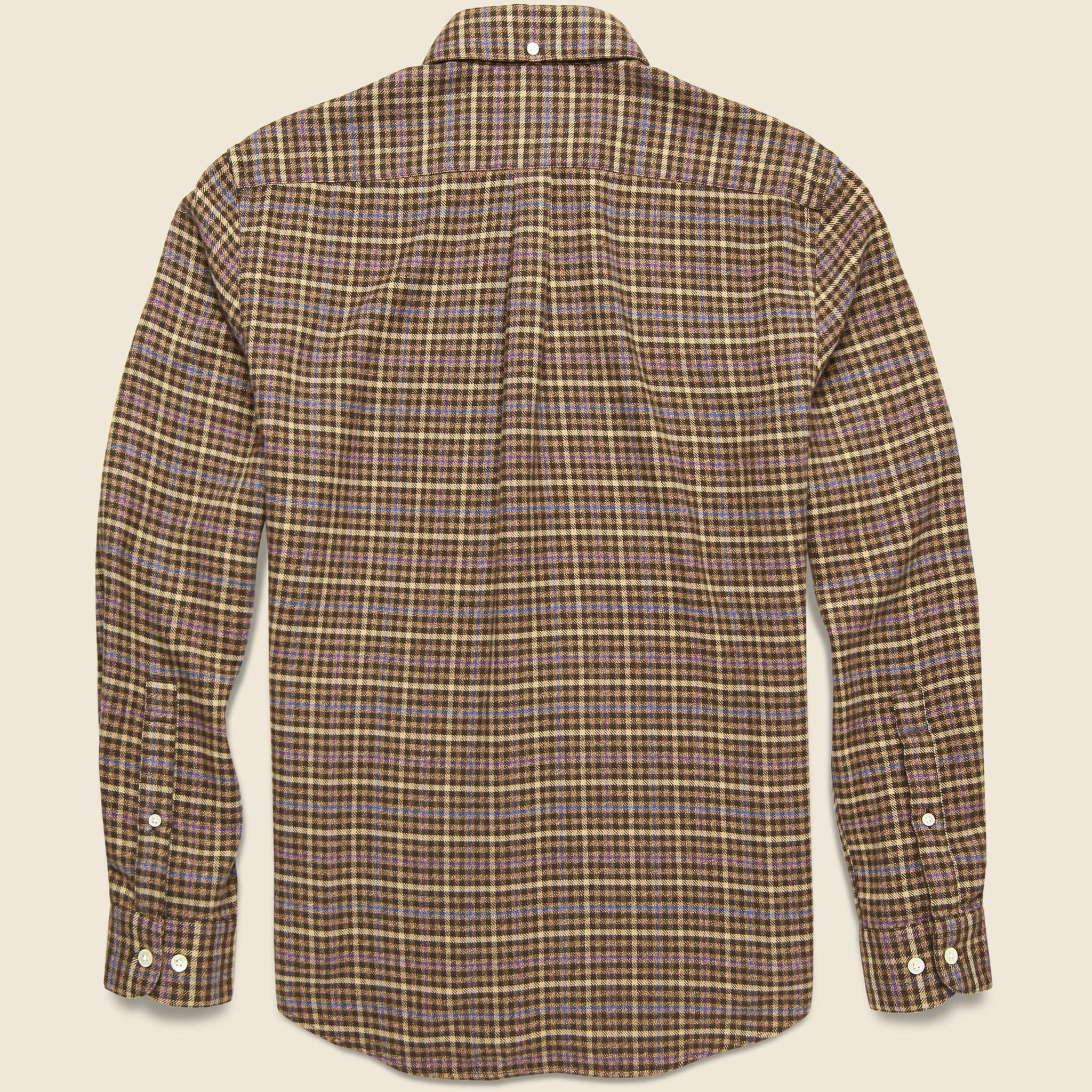 
                          Twill Shirt - Brown/Blue/Purple - Portuguese Flannel - STAG Provisions - Tops - L/S Woven - Plaid
                        