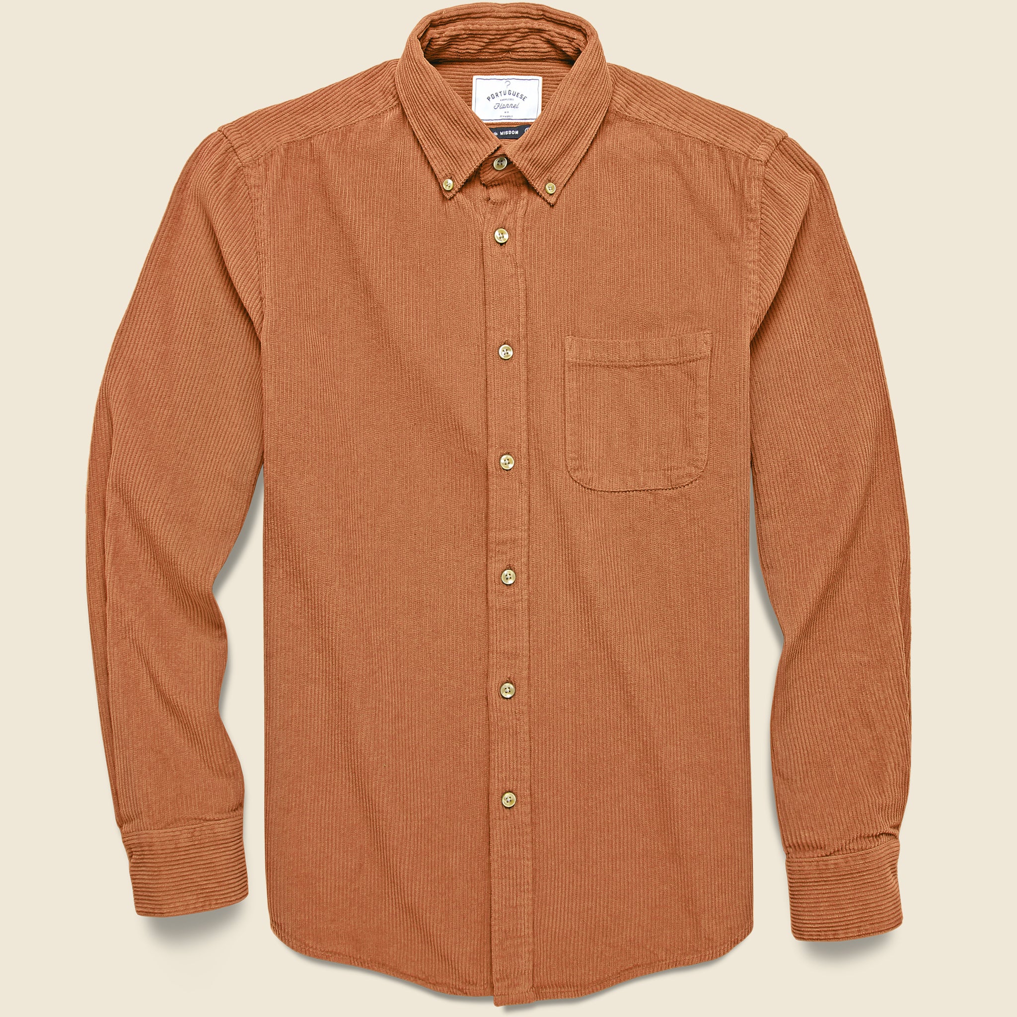 Corduroy Lobo Shirt - Brick - Portuguese Flannel - STAG Provisions - Tops - L/S Woven - Corduroy