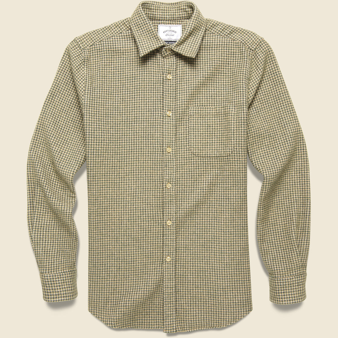 Portuguese Flannel Sottum Shirt - Brown Houndstooth