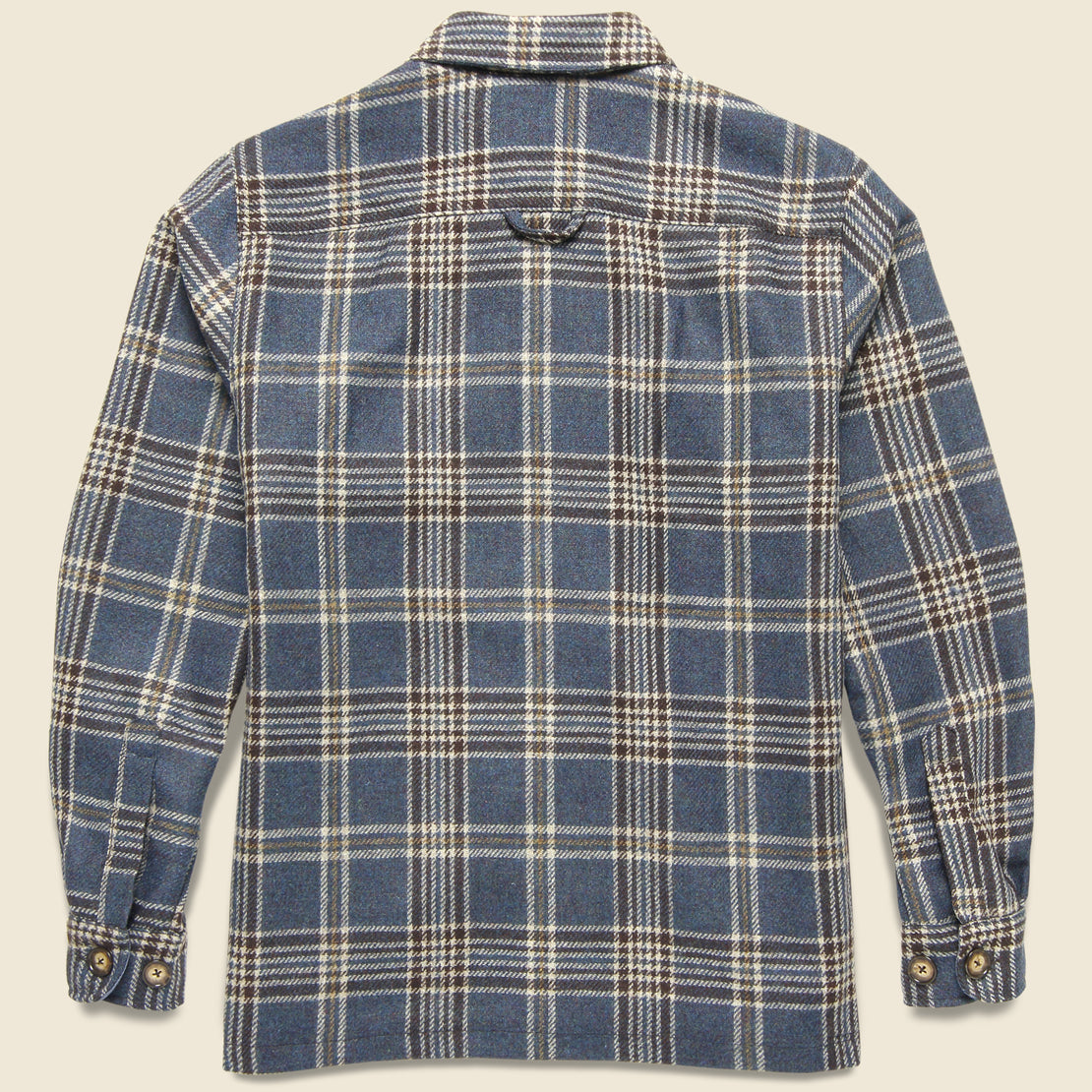 Wool Mesc Overshirt - Blue/Brown Plaid - Portuguese Flannel - STAG Provisions - Tops - L/S Woven - Overshirt